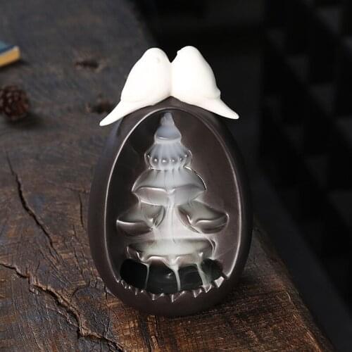 New Product Ceramic Backflow Incense Burner, Creative Alpine Flowing Water Backflow Incense Burner, Home Decoration