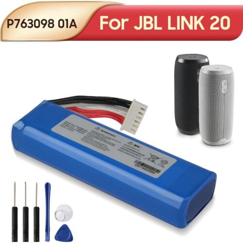 Original Replacement Battery P763098 01A For JBL Link 20 Link20 Portable Bluetooth Speaker Batteries 6000mAh