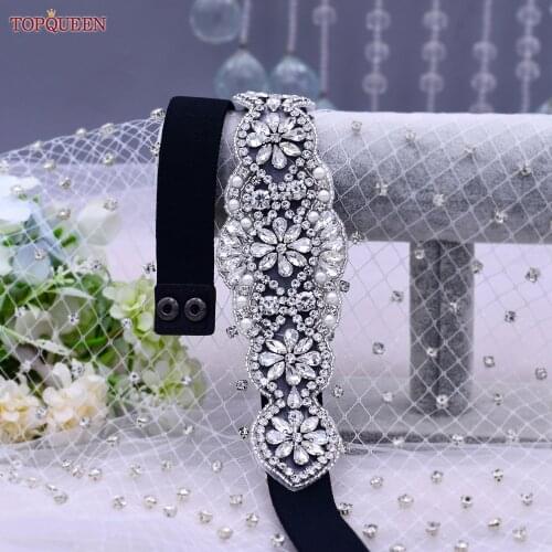 TOPQUEEN S94-B Rhinestone Girdle Women Silver Stones Buckle Belt Design High Waist Corset Belts Wide Elastic Waist Waistband