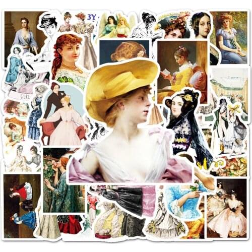 10/30/50PCS Palace Style Woman Fashion DIY Notebook Personalized Stickers Car Refrigerator Guitar Decoration Stickers Wholesale