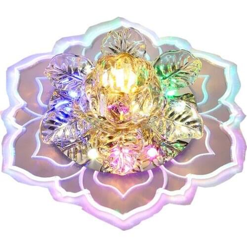 Ceiling light Colorful crystal LED Aisle lights 3W 20cm blue green red white light ceiling lamp 220v Living room lights
