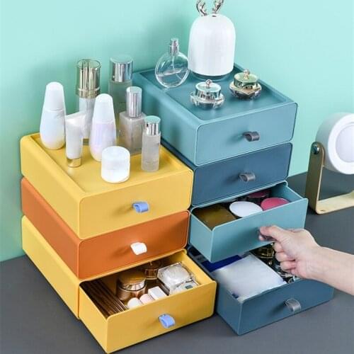 Drawer Desktop Storage Box Cosmetic Shelf Office Student Desk Organize Fantastic Storage Small Cabinet