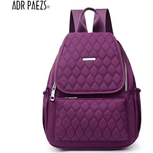 Women Nylon Leather Chest Back Pack Plaid Embroidered Handbags Crossbody Shoulder Bag for Femal Diagonal Package Travel Rucksack