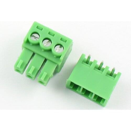 10 Pieces 3pin 3.81mm Right Angle Terminal Plug-In Type Pitch Connector Pcb Screw Terminal Block Wholesale