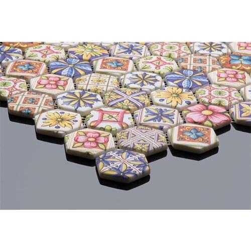 B and q mosaic tiles