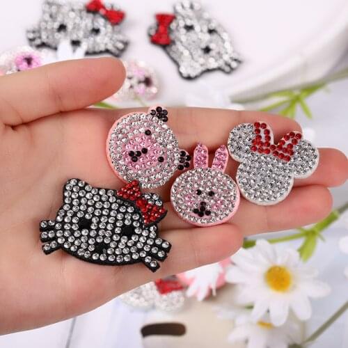 15pcs Animal Rhinestone Beaded Applique Patches for Clothing DIY Cloth Hair Accessories