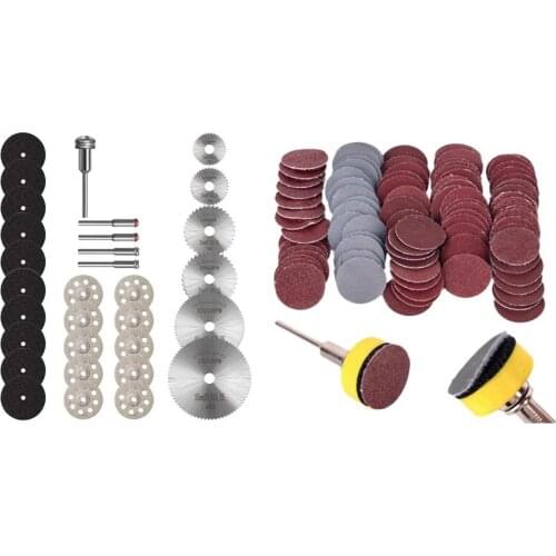 2 Inch 100 Pcs Sanding Discs Pad Kit with 31Pcs Cutting Discs for Dremel Rotary Tool