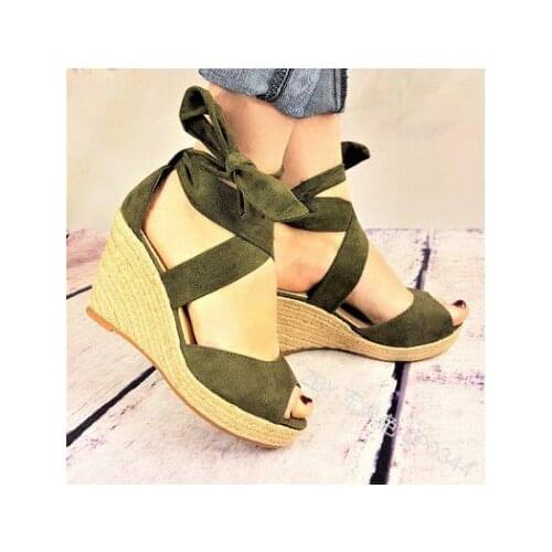 2022 Wedges Women Summer Sandals Thick Bottom Platform causal Shoes Open Toe ladies Cross Band High Heel Beach Party Shoes