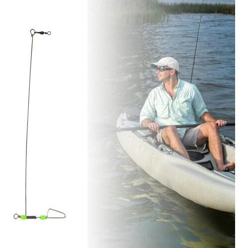 30cm Anti-corrosion Stainless Steel Fishing Boom with Luminous Bead Fishing Balance Sturdy Flexible Rotating for Sea Fishing