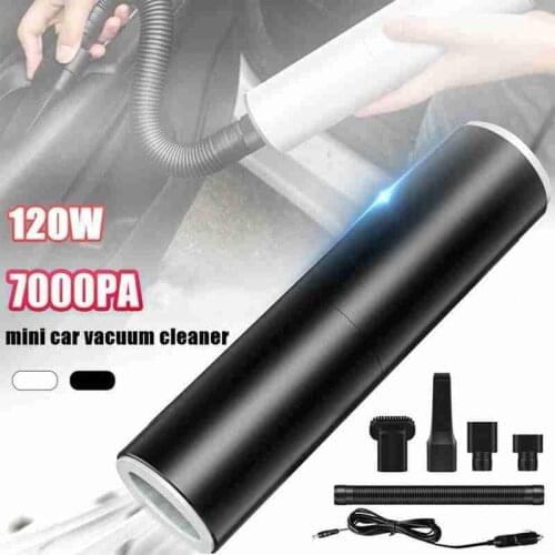 7000Pa Car Vacuum Cleaner Wet Dry 120W Strong Suction Dust Liquids Cleaning Auto Portable Filtering Machine with Brush Head Tool