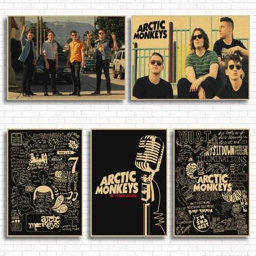 Arctic Monkeys rockers retro nostalgia kraft paper decorative poster Drawing core Wall stickers Painting