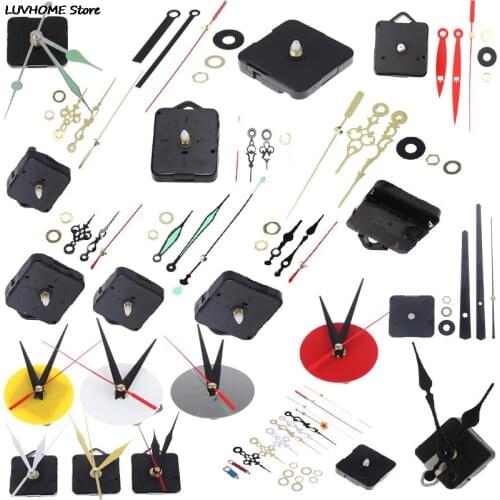 Silent large wall Quartz Clock Movement Mechanism Black & Red Hands Repair Tool Parts Kit DIY Set Drop Shipping