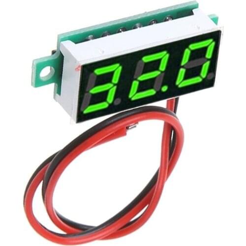 Mini 0.28 Inch DC 2.5V-30V 2 Wires Digital Voltmeter Voltage Tester Meter LED Screen Electronic Parts