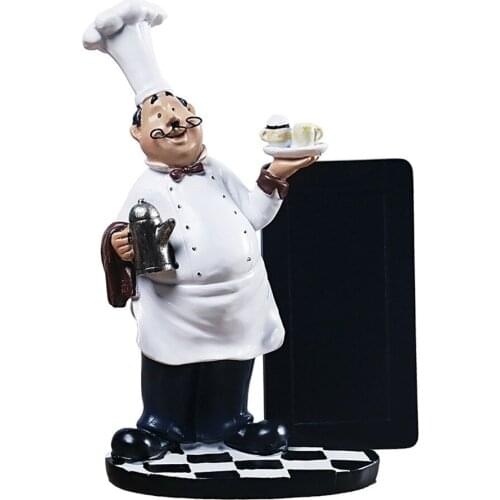 Message Board Furniture Decoration Decorative Resin Western Chef Figurines Creativity Gifts Fashion Crafts Small Ornaments