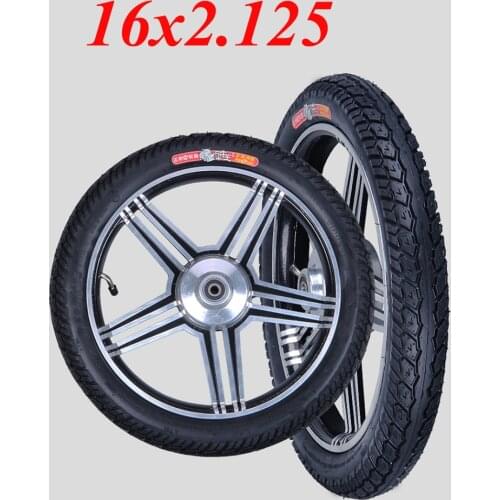 Electric Bicycle 16x2.125 Tire Inner Outer Tube 16 Inch 57-305 CST Explosion Proof Wear Resistant Tyre Parts