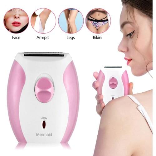 Unisex Depilatory Epilator USB Electric Shaver Bikini Shaving Razor Hair Removal Trimmer Face Underarm Leg Arm Body Depilation