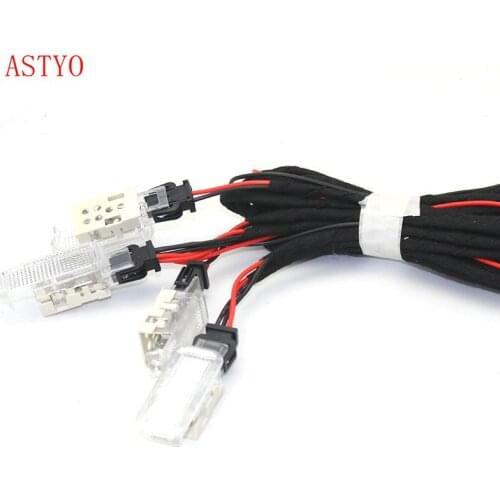 ASTYO Car Halogen Footwell Light For VW GOLF 6 JETTA MK5 MK6 TIGUAN PASSAT B6