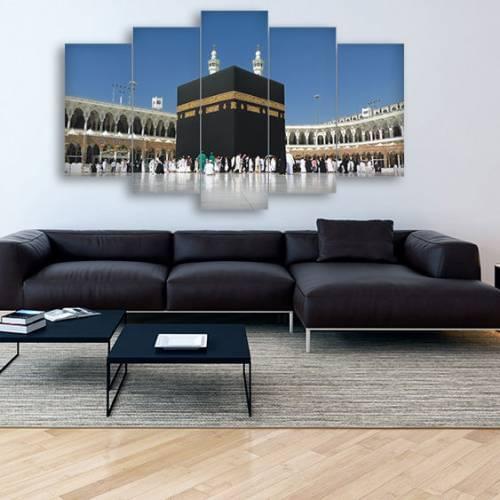Kaba-5 Piece MDF Table (100x60cm) prayer ALLAH ISLAMIC RELIGIOUS PRAYER ORNAMENT WALL mecca