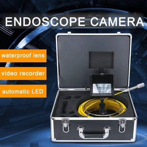 Pipeline Endoscope Camera Snake Pipe Detector Industrial Drain Sewer Inspection System Waterproof Borescope Video Equiment 22mm