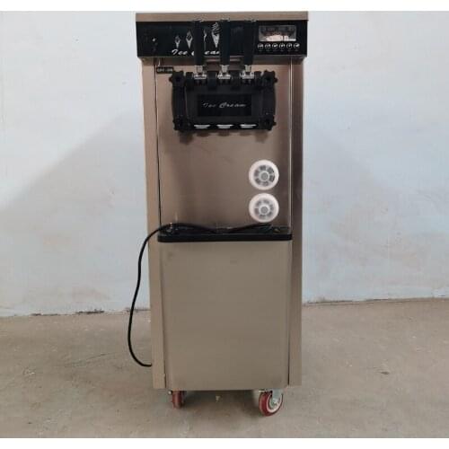 Commercial Ice Cream Machine Fully Automatic Ice Cream Makers Stainless Steel Vertical Soft Ice Cream Machine1600W