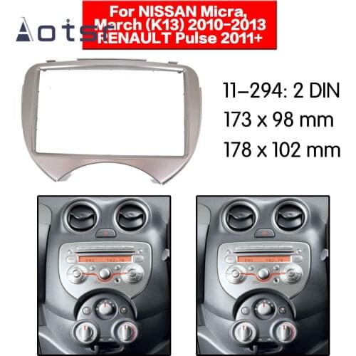 Dash Kit Stereo Panel Plate Surround Car Radio Fascia For NISSAN Micra March 2010-2013 RENAULT Pulse 2011+ DVD Refitting Frame