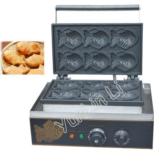 Korea Mini Taiyaki Maker Fish Shape Waffle Maker Electric Baking Machine Electrothermal Snack Equipment FY-112