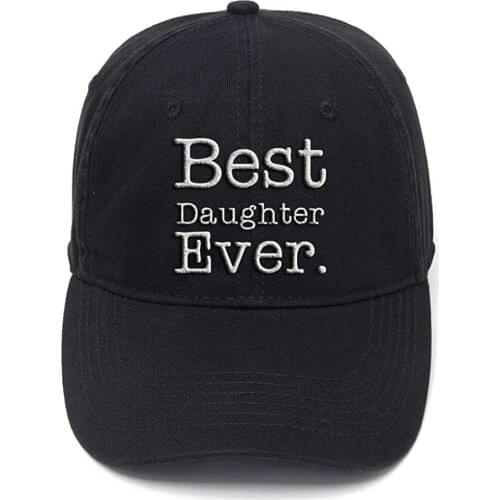 Lyprerazy Gift for Daughter Best Daughter Ever Washed Cotton Adjustable Men Women Hip Hop Cool Flock Printing Baseball Cap