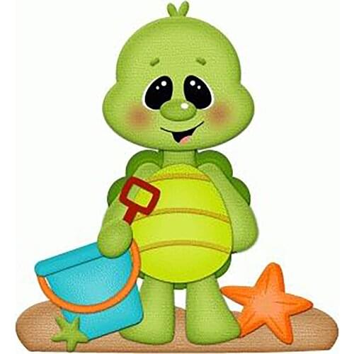 Beach Turtle Metal Cutting Dies Animal Baby Doll Stencil for DIY Scrapbooking Cards Decorative