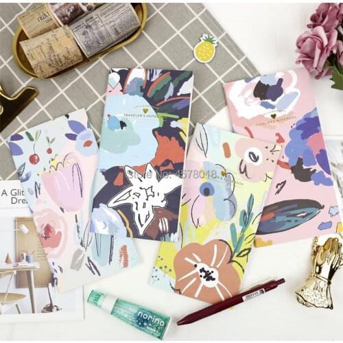 MyPretties Travelers Notebook Paper Refills Standard For TN Flower Blossom Blank Grid Inner Refill Vintage Stationery