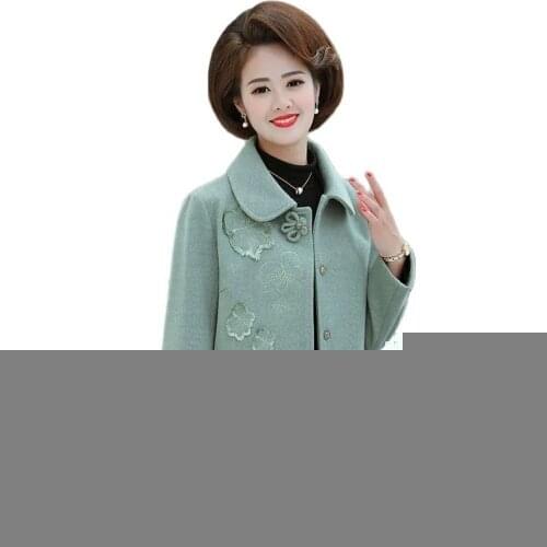New 2021Add Cotton Thicken Ms Coat Winter Sweater Ladies Jacket Middle-Aged Elderly Mothers Autumn Clothes Womens Woolen Top