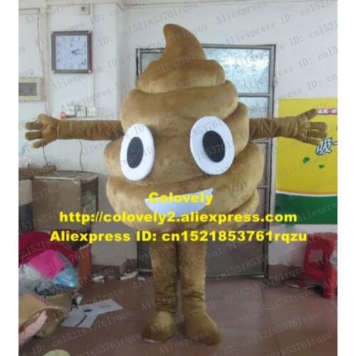 Lousy Brown Excrement Feces Shit Stool Bowels Faeces Mascot Costume Cartoon Character Mascotte Adult Big Mouth No.9406 Free Sh