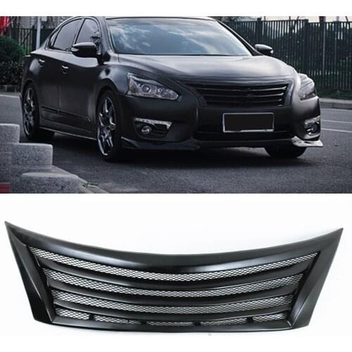 Fiberglass Racing Grills For Nissan Teana Altima 2013 2014 2015 Matte Black Replacement Front Bumper Center Grille