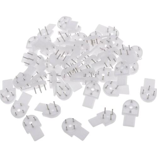 50x 34x19mm Plastic HARD WALL PICTURE HOOK Frame Photos Mirror Hanging White