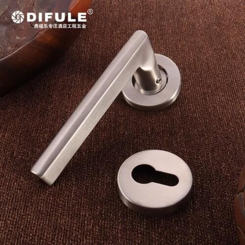 304 stainless steel split lock hotel room door access door linen room door lock wooden door handle toilet handle lock