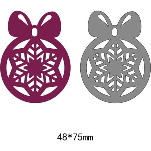 Christmas Hollow SnowflakeGift Metal Cutting Dies for DIY Scrapbook Album Embossing Paper Craft Creative Stamp Die New 4.8*7.5cm