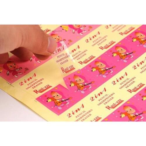 Manufacture self adhesive food packaging label, waterproof full color paper food packaging label with glossy surface