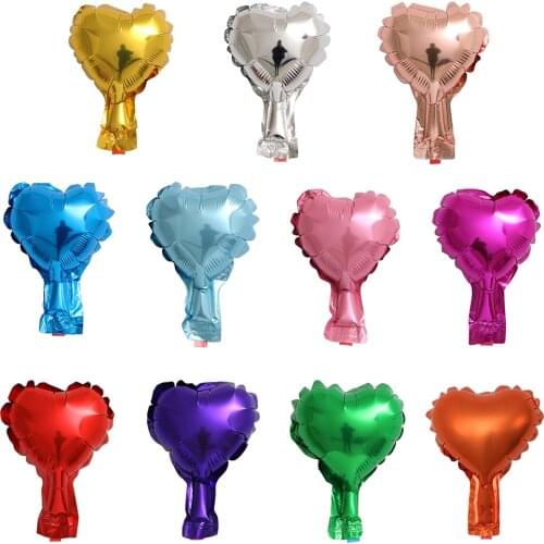 50pcs/lot 5inch Heart Star Foil Balloons Party Balloons Cute Wedding Air Balloons Happy Birthday Party Decoration Supplies Gifts