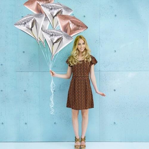 24 Inch 4D Diamond Cube Shaped Helium Ball Solid Foil Balloons Moon Aluminum Balloon Wedding Birthday Party New Year Decoration