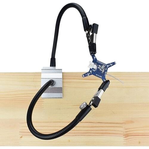 Vise Aluminum Stand Soldering Station Welding Station Distribution Board Circuit Board Welding Station With 2PCS Flexible Arms