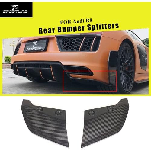 Carbon Fiber Rear Bumper Lip Diffuser Splitters For Audi R8 2016 - 2018 Coupe Convertible