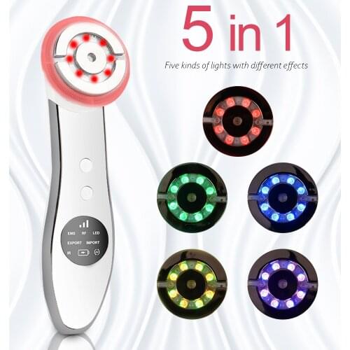 Facial Skin Care Device IR Infrared IPL Skin Rejuvenation RF Radio Frequency EMS Electroporation Face Lifting Vibration Massage