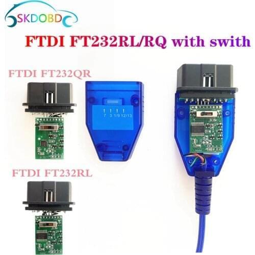 VAG 409 KKL FTDI FT232RL/RQ Chip OBD USB for Scan Diagnosis Tool with Switch Volkswagen Suitable Audi Suitable for Skoda Seat