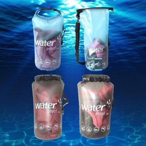 PVC Waterproof Bag 10L 20L Diving Storage Compression Waterproof Bag Dry Bag For Man Women Swimming Kayak Shoulder Rafting