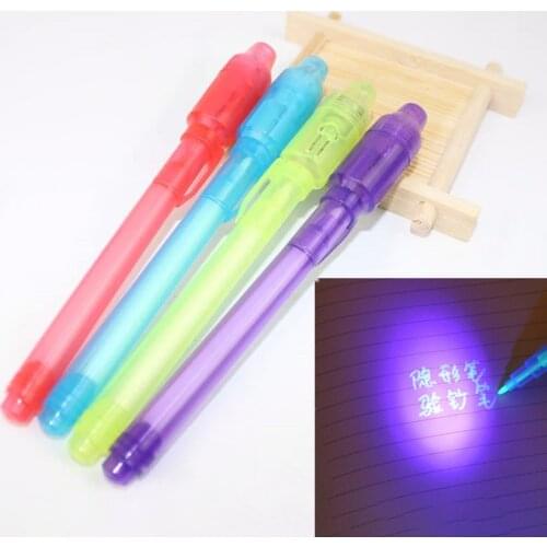 Magic Highlighter Pen H24 Invisible Flashlight Pen LED Mark Light Ink Pen Stationery School Office Supplies Kids Drawing Toys