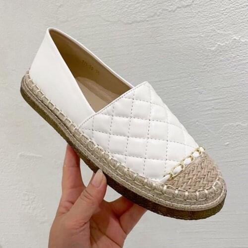 Flat Platform Hemp Rubber Slip-on Casual Loafer Zapatillas Mujer Sapatos Womens Espadrilles Flat Shoes