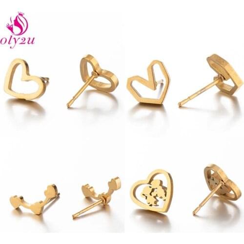 Punk New Hot Sale Love Design Earrings Nail Silver Color Elegant Fashion Women Jewelry Girls Gift Christmas Punching 2020 Trend