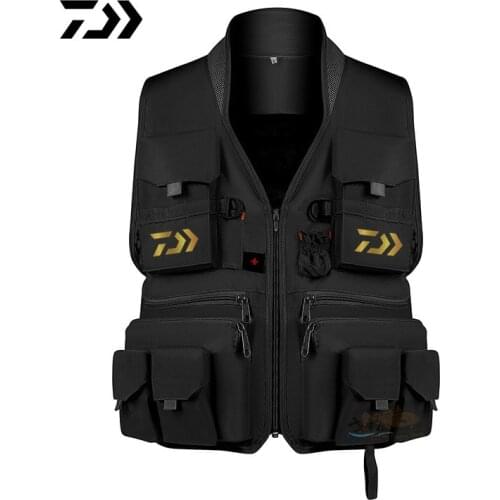 Daiwa Fishing Vest Quick Dry Fish Vest Breathable Material Fishing Jacket Outdoor Sport Survival Utility Safety Waistcoat