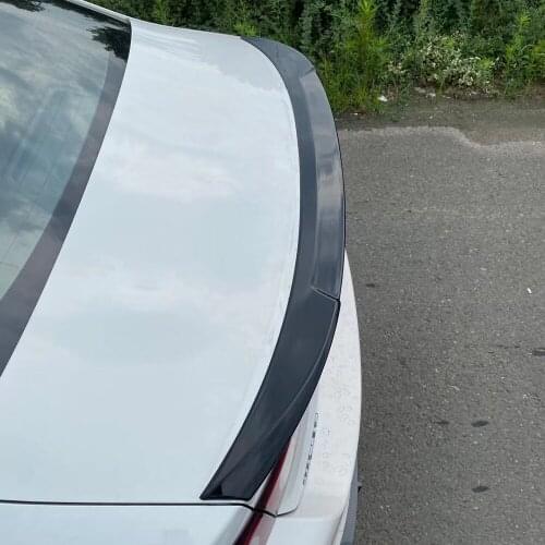 1pcs Carbon color & Paint black Car Rear Trunk Spoiler Wing Lip Car Tail Wing Decoration For For Mazda 3 Axela Sedan 2019 2020