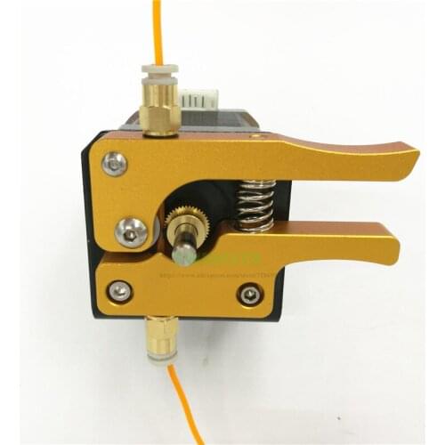 Reprap 3D printer bowden extruder 1.75mm metal extruder aluminum golden color Anodized for 17 NEMA stepper motor TEVO 3D printer