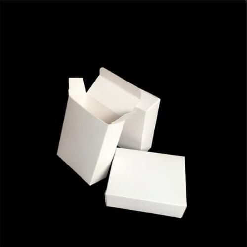 4*4cm 20pcs White Carton Blank Paper Box Wedding Gift Packing Boxes Square Small Candy Box Party Favors Soap Boxes